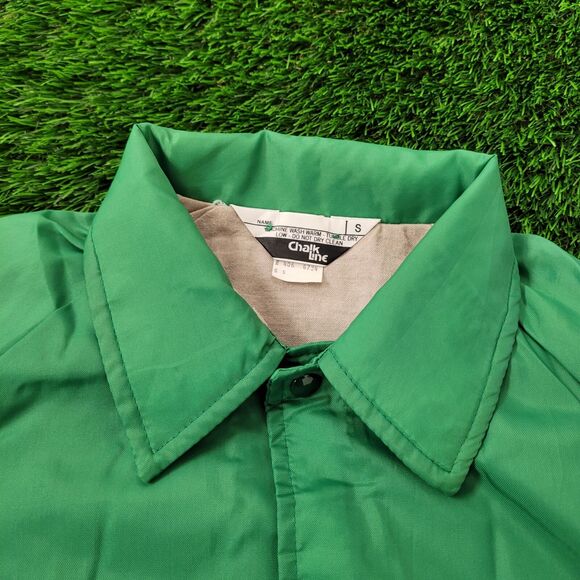 Vintage 80s Chalk-Line Coach Jacket Small 23x28 Green Cougars - Picture 14 of 16